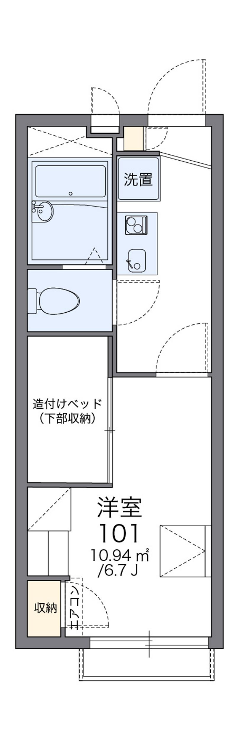 レオパレス萩原台 間取図