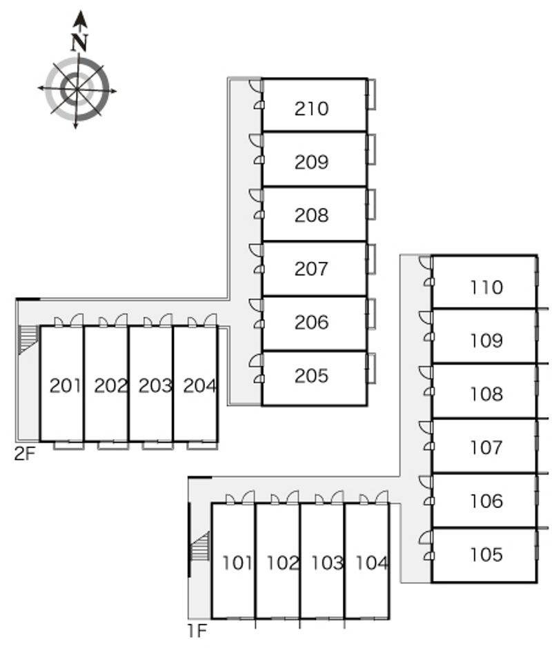 レオパレスリバーパーク 間取配置図