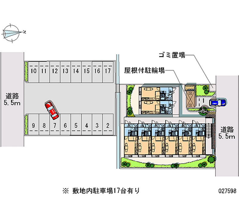 レオパレスＫＩⅡ 月極駐車場