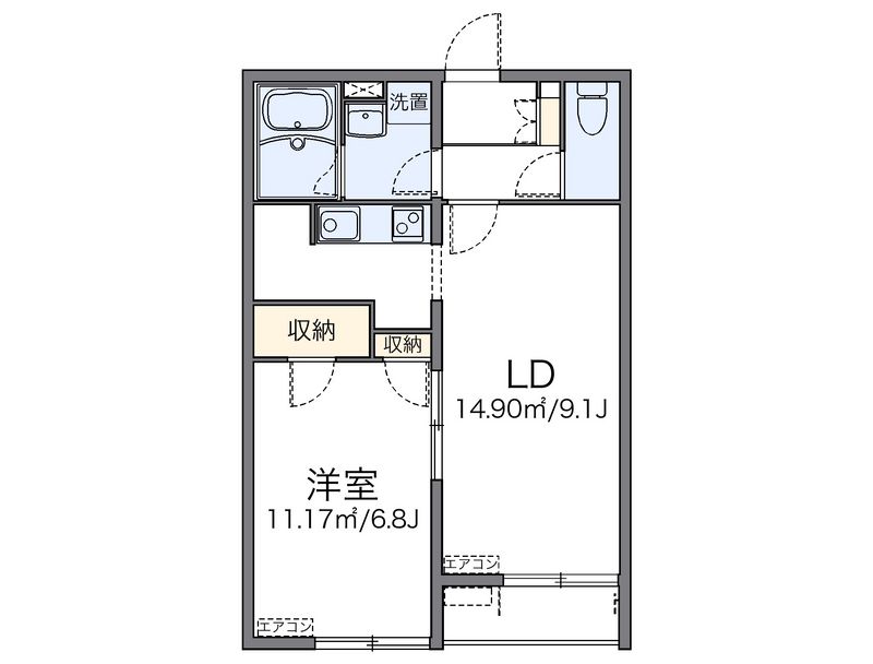 レオネクストＴ　ヴィルヌーブⅣ 間取図