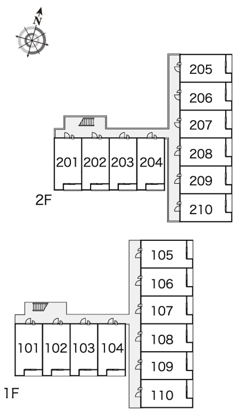 レオパレスリジェールＢ 間取配置図
