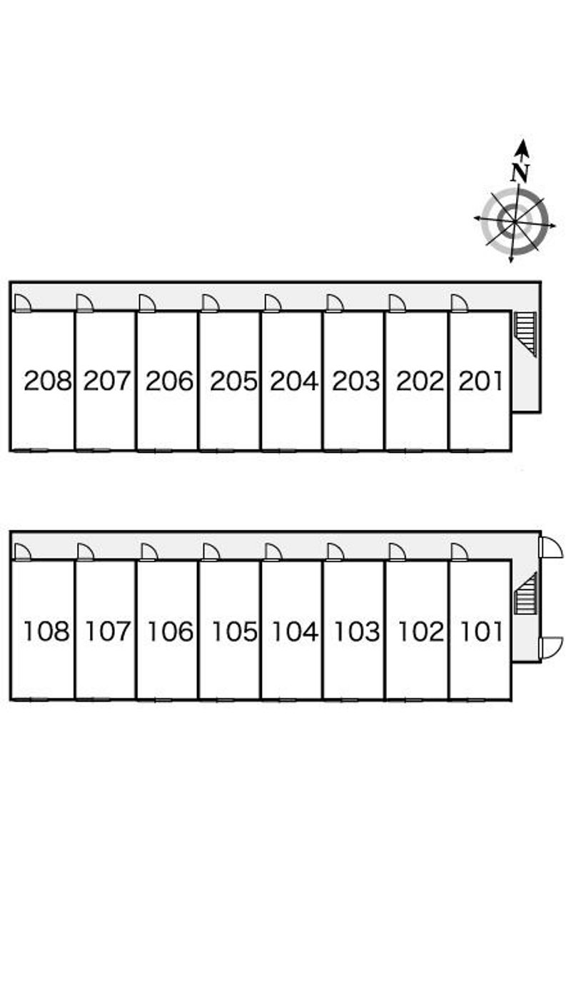 レオパレスドルフ文京台南 間取配置図