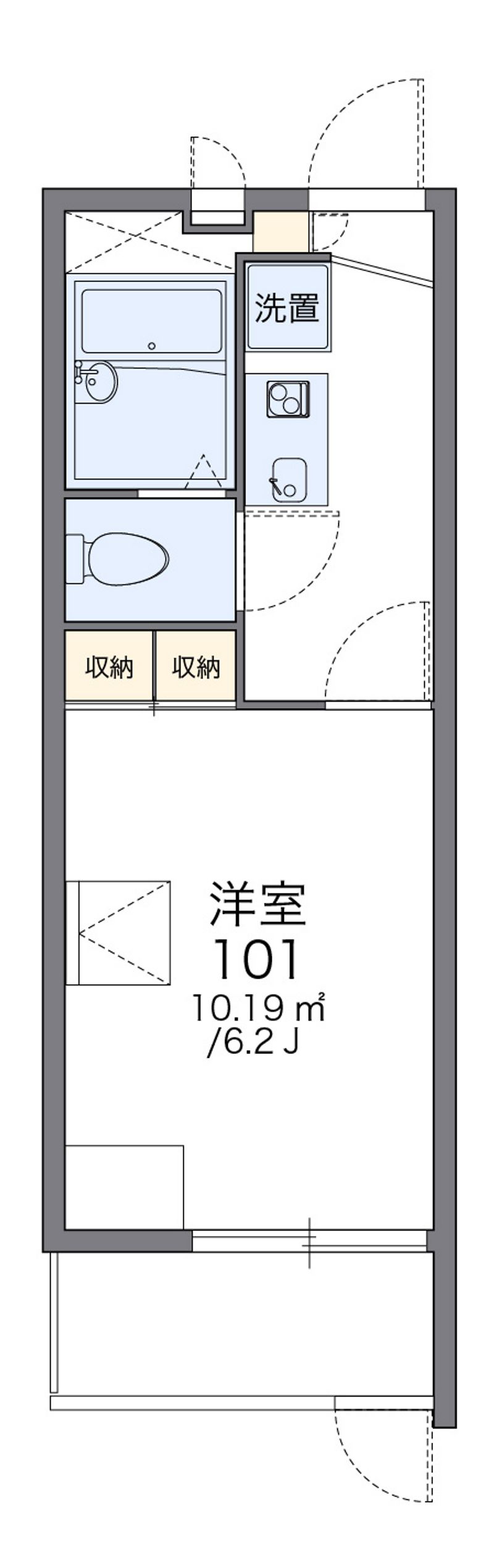 レオパレス浅香山 間取図