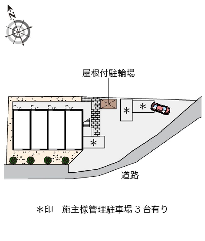 レオパレス香椎駅前 配置図