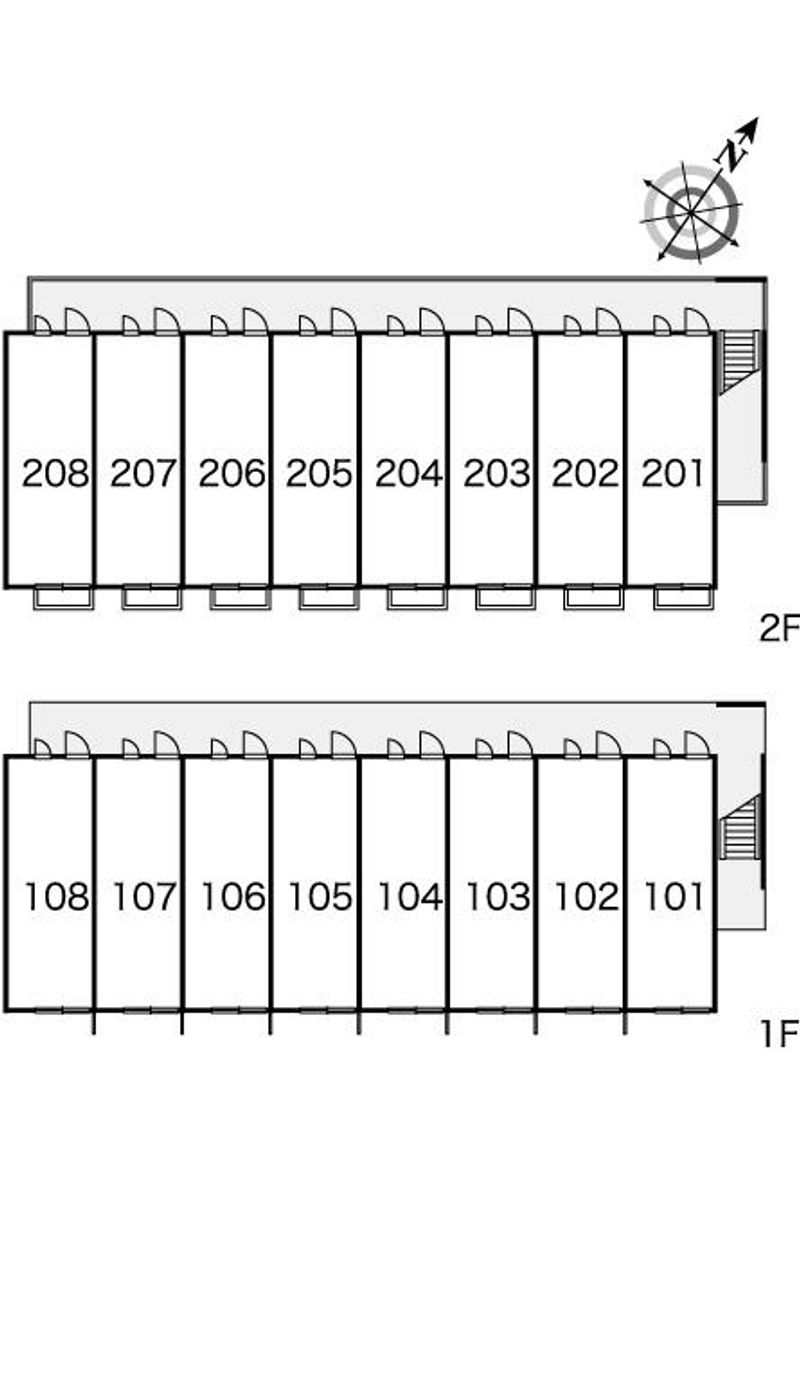 レオパレスボークロワール 間取り配置図