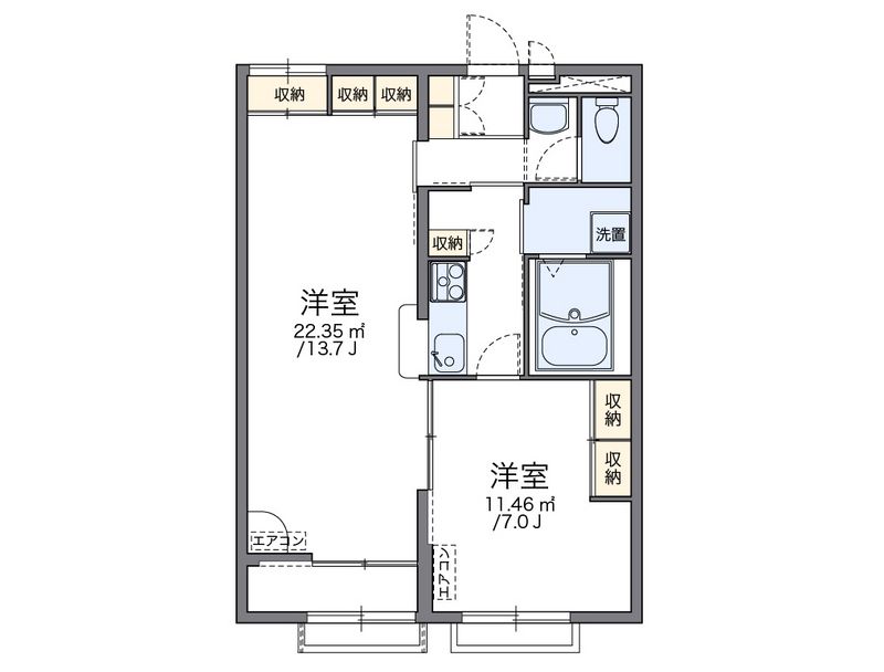 レオパレスおおどり 間取図