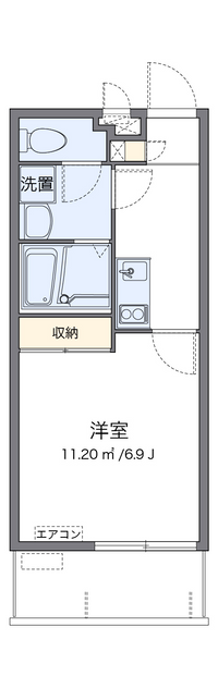 クレイノＩｓｈｉｎｂａｒｕ 間取り図