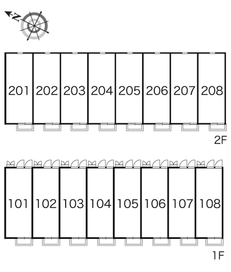 レオパレスルクスⅢ 間取配置図