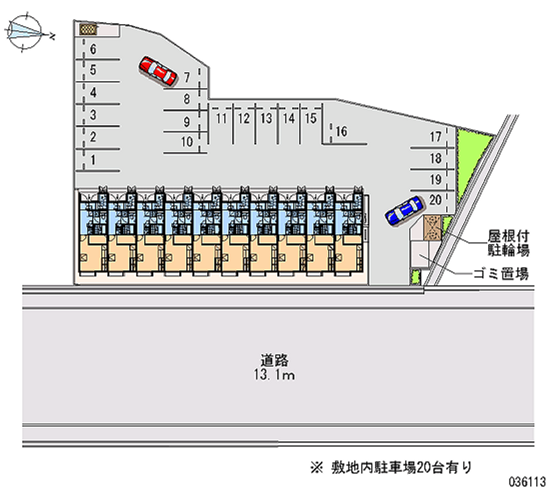 レオパレスＶＩＳＴＡⅡ 月極駐車場