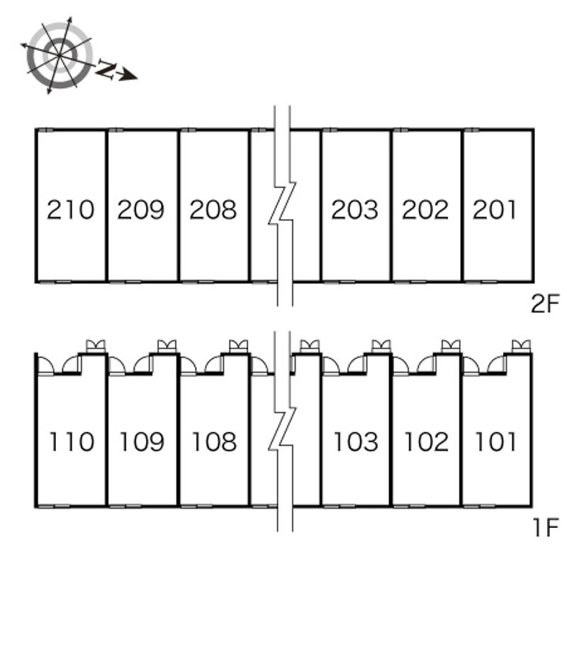 レオパレスブーゲンビリア 間取配置図