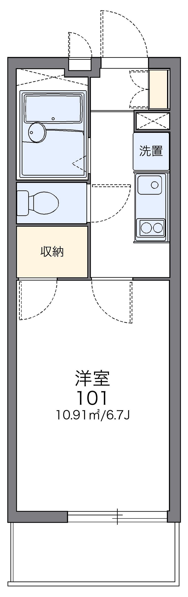 レオパレスメーシア公園台Ⅰ 間取図