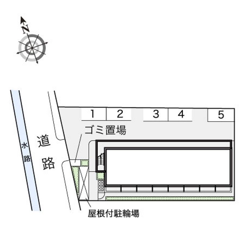 レオパレス夢３番館 配置図
