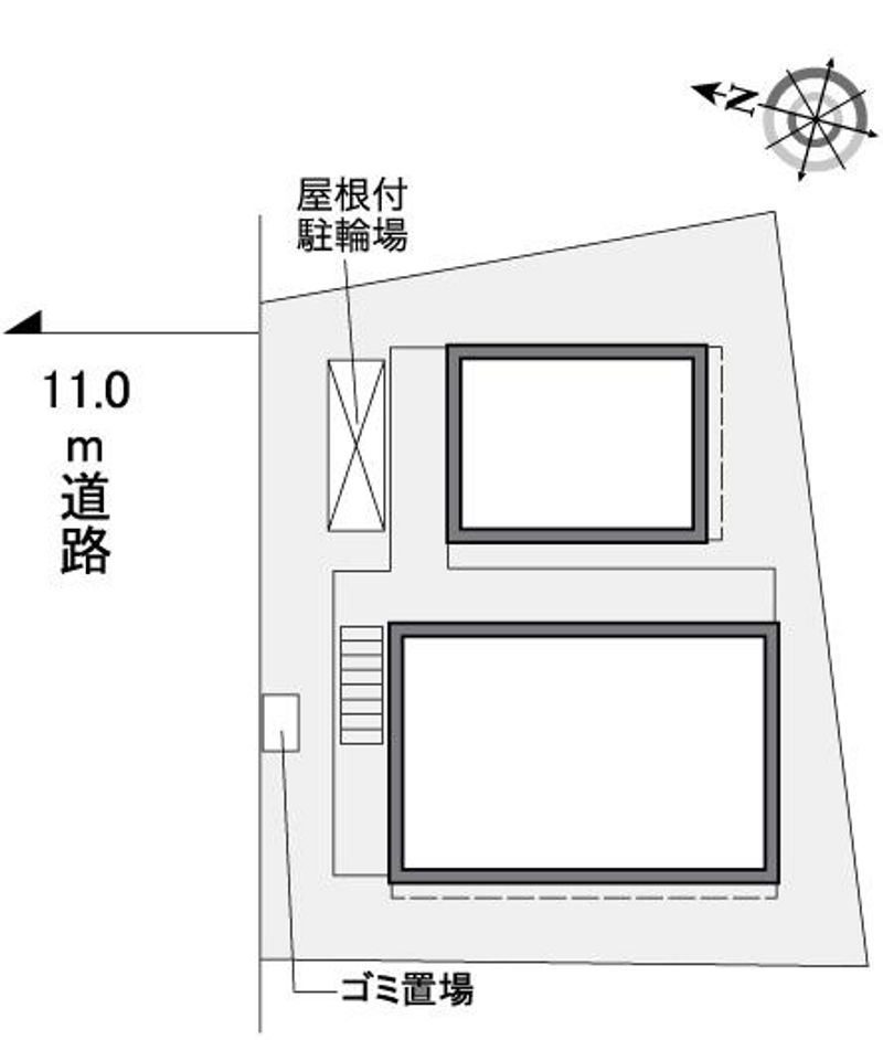 レオパレスクレマチスＢ 配置図