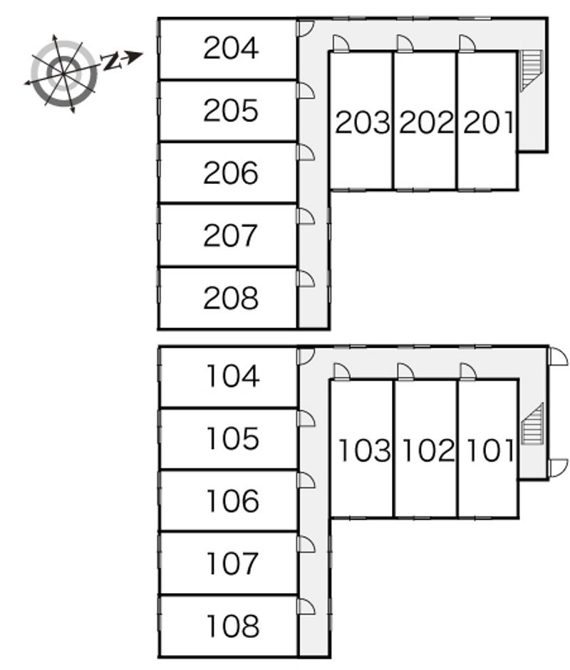 レオパレスラッキーヒル花和 間取配置図