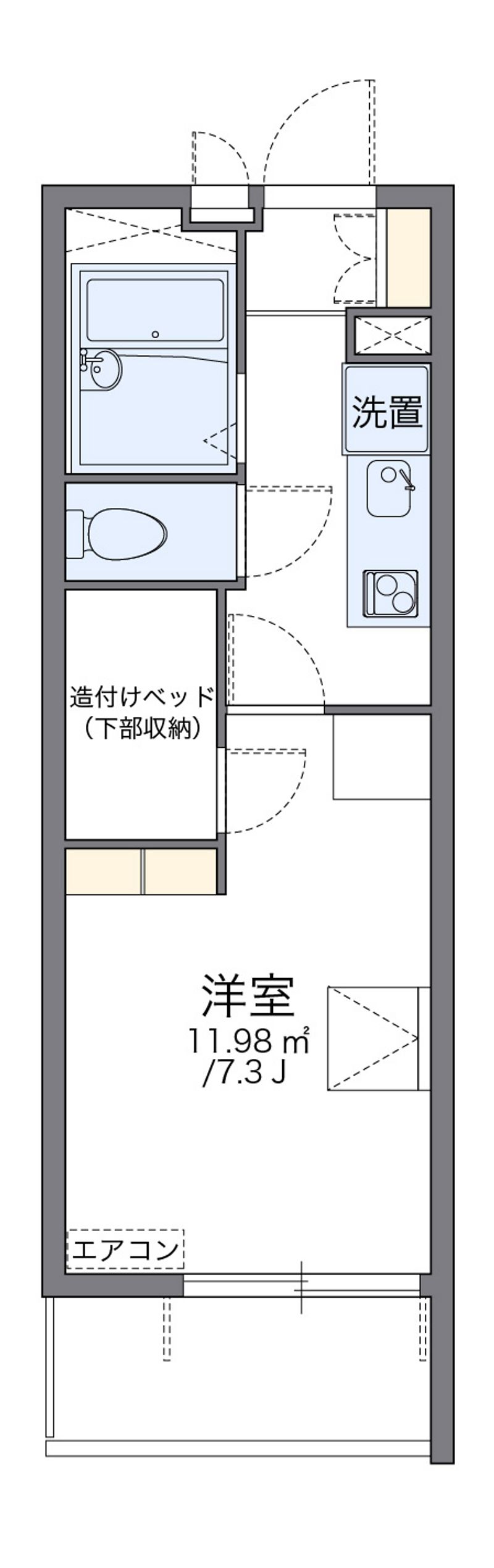レオパレス虹 間取図