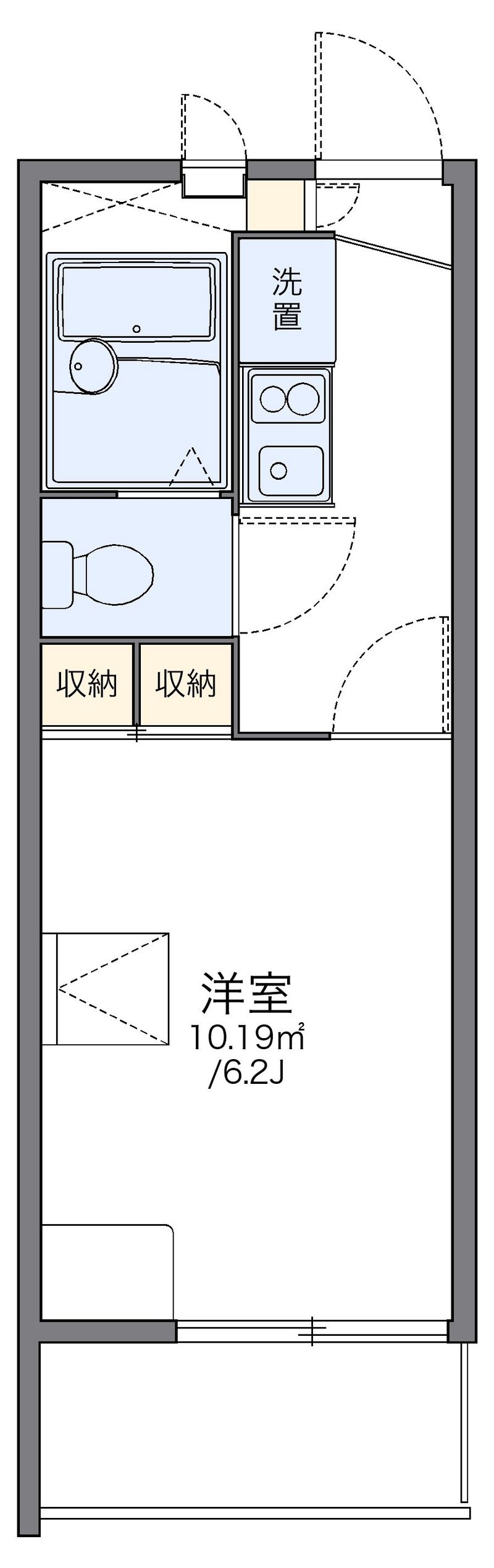 レオパレスクレールメゾンⅡ 間取図