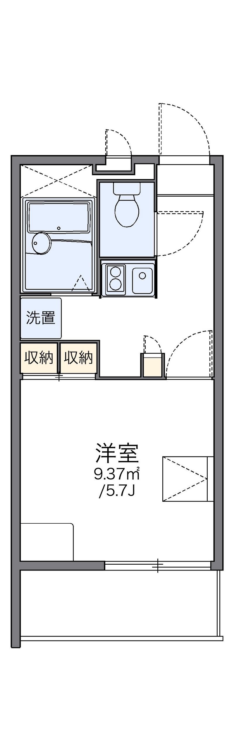レオパレス南荒子 間取図
