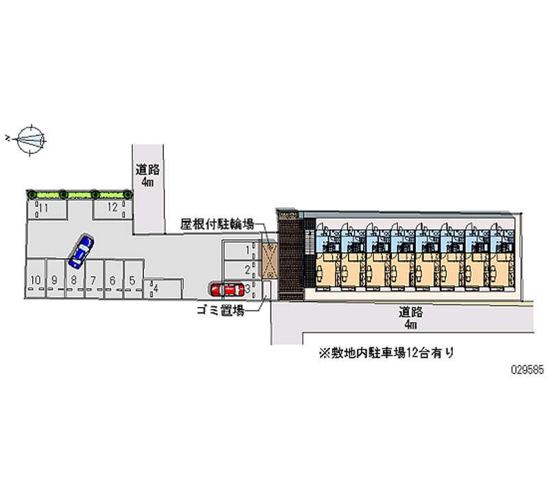 レオパレスポワールみゆきⅠ 月極駐車場