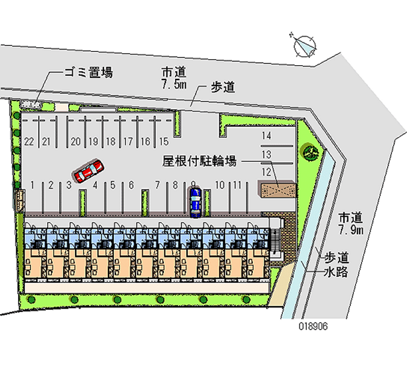 レオパレス千福 月極駐車場