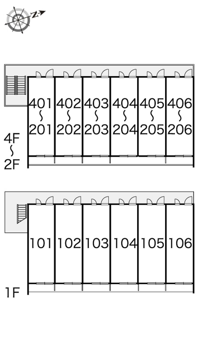 レオパレス早瀬 間取配置図