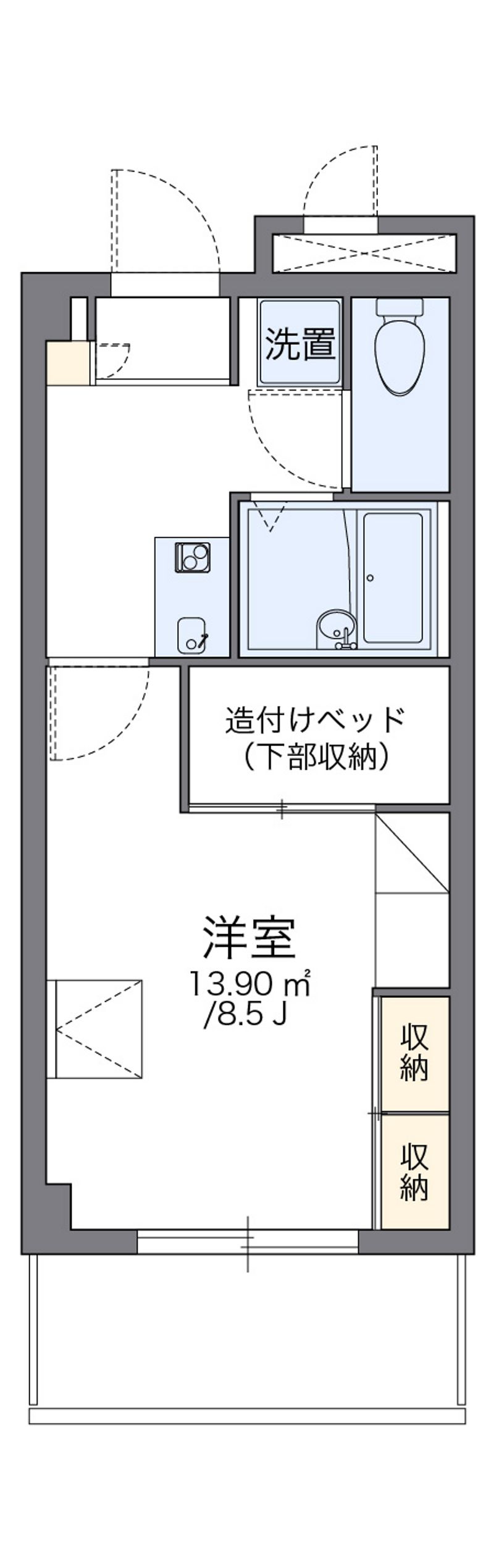 レオパレス小禄當間 間取図