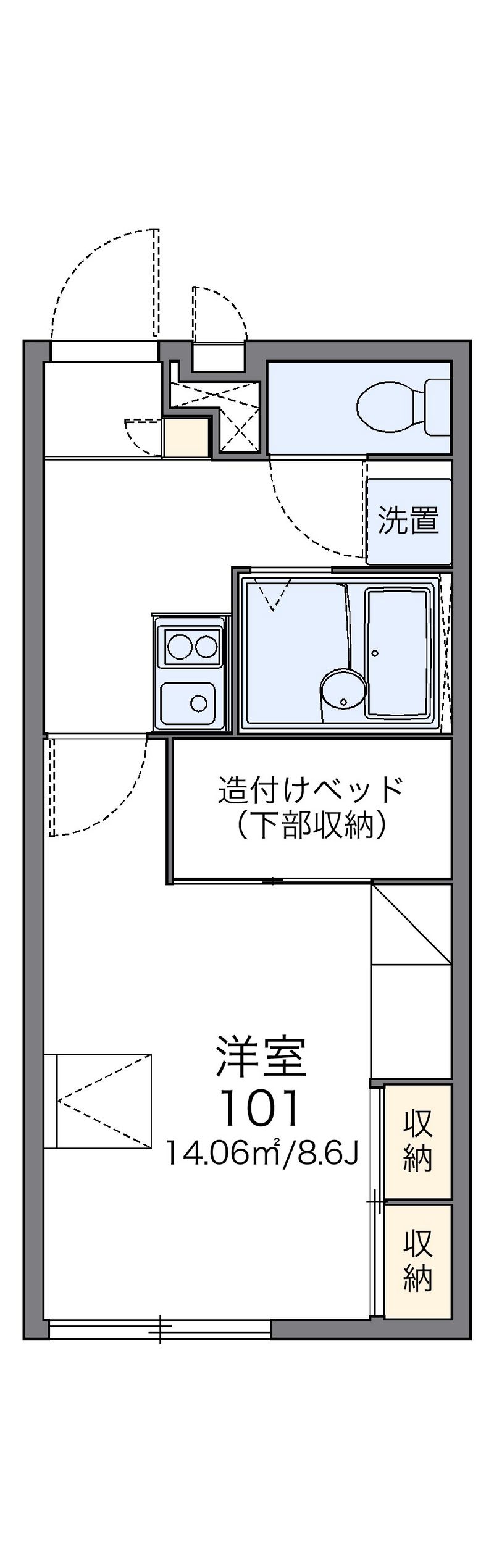 レオパレスミライアル 間取図