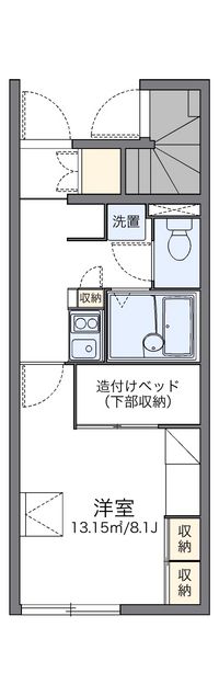 レオパレスベルタＢ 間取り図