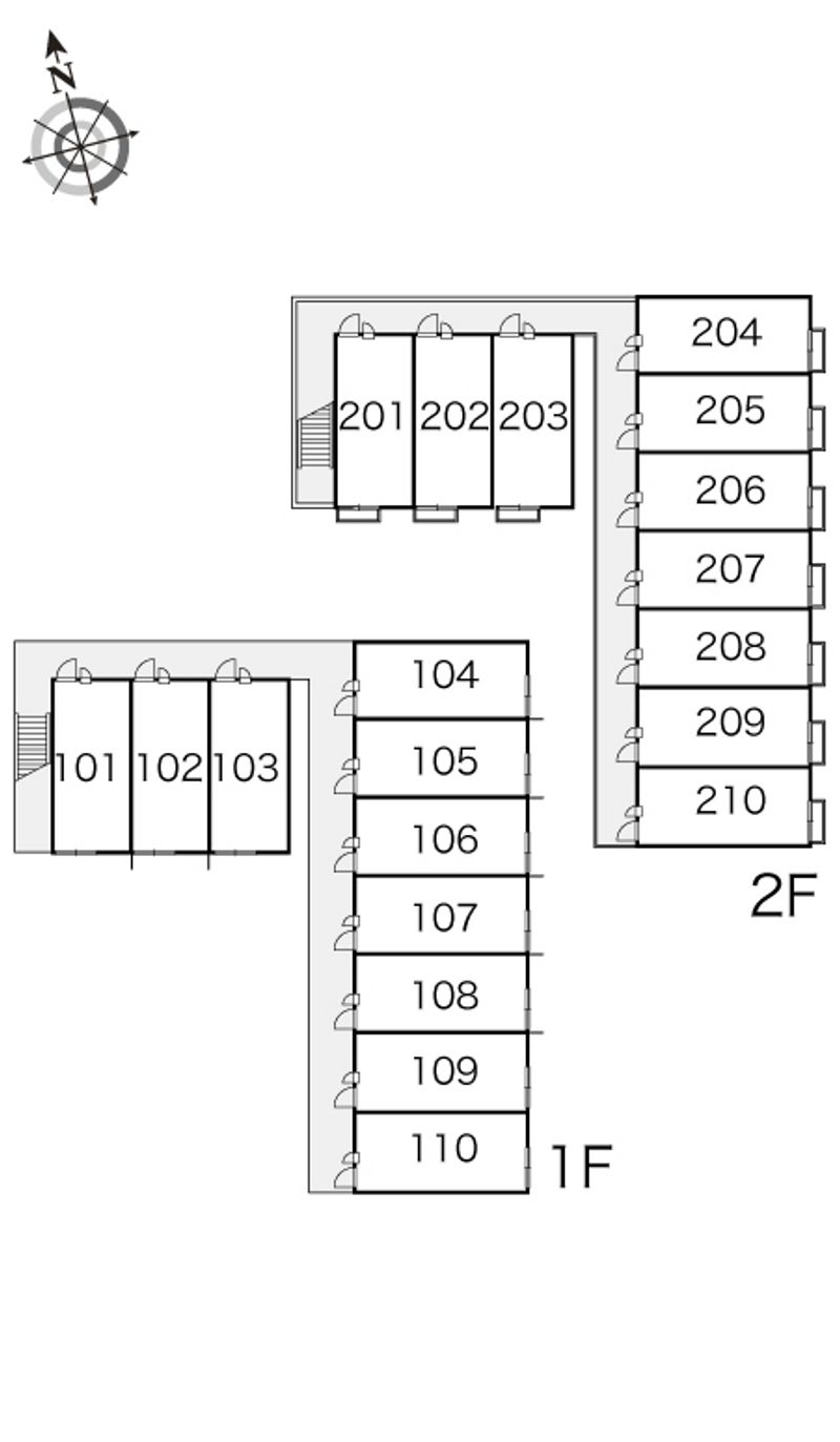 レオパレスサニーヒルズ 間取配置図