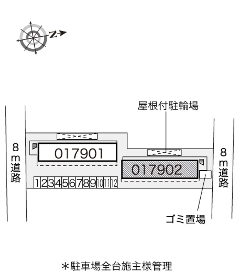 レオパレスツインハイツＢ 配置図
