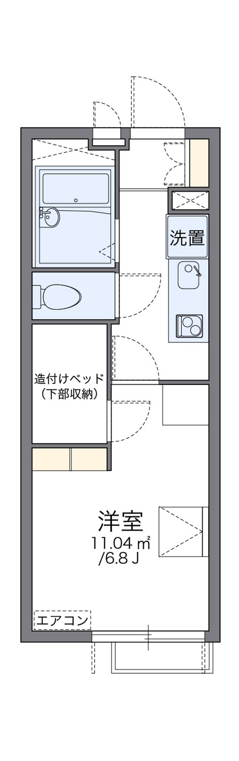 レオパレスアウラ 間取図