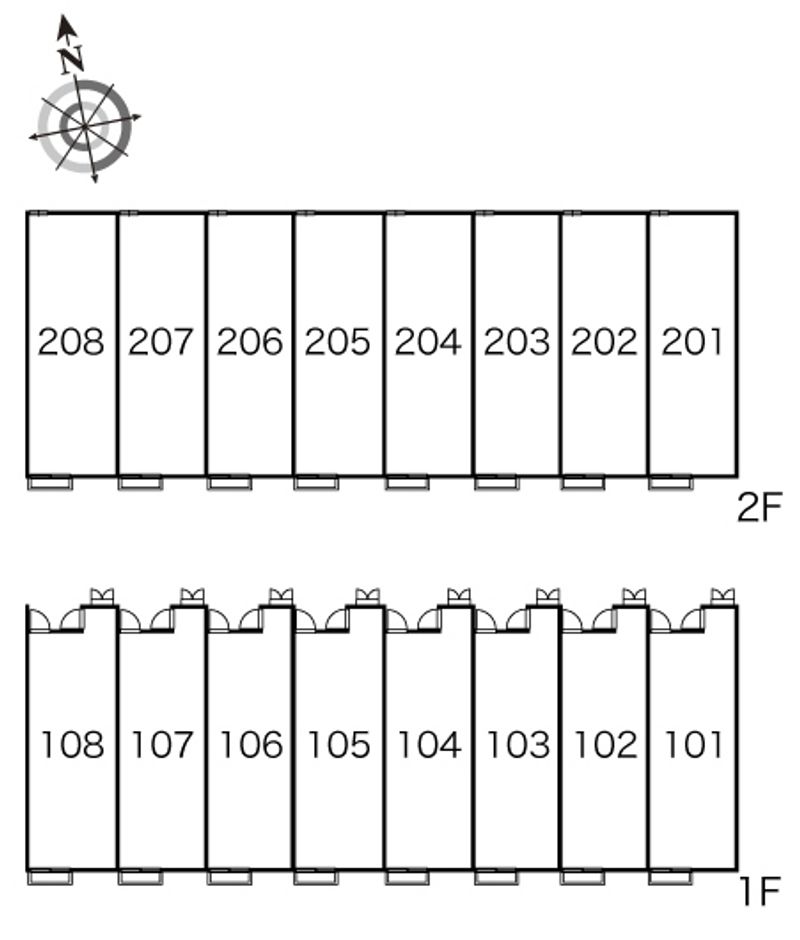 レオパレスいわふね 間取配置図