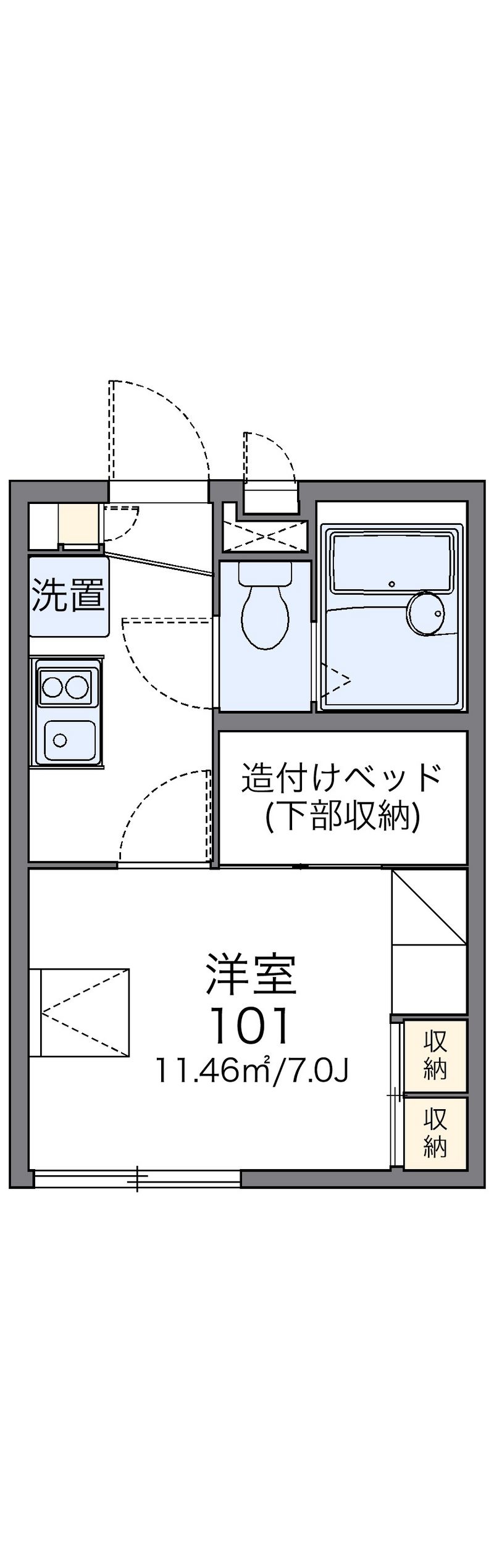 レオパレスビオラ 間取図