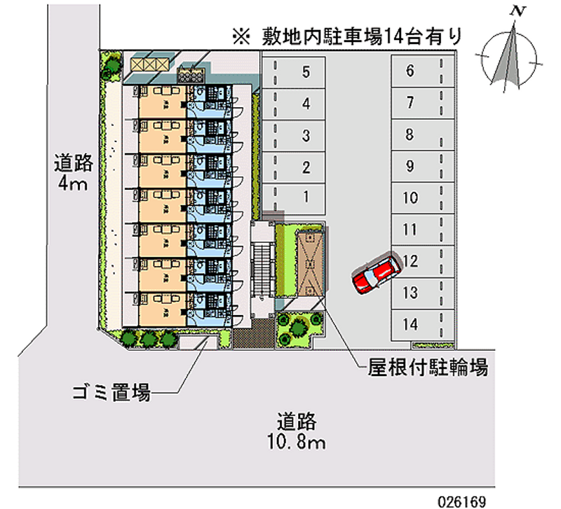 レオパレスフレアレーブ 月極駐車場