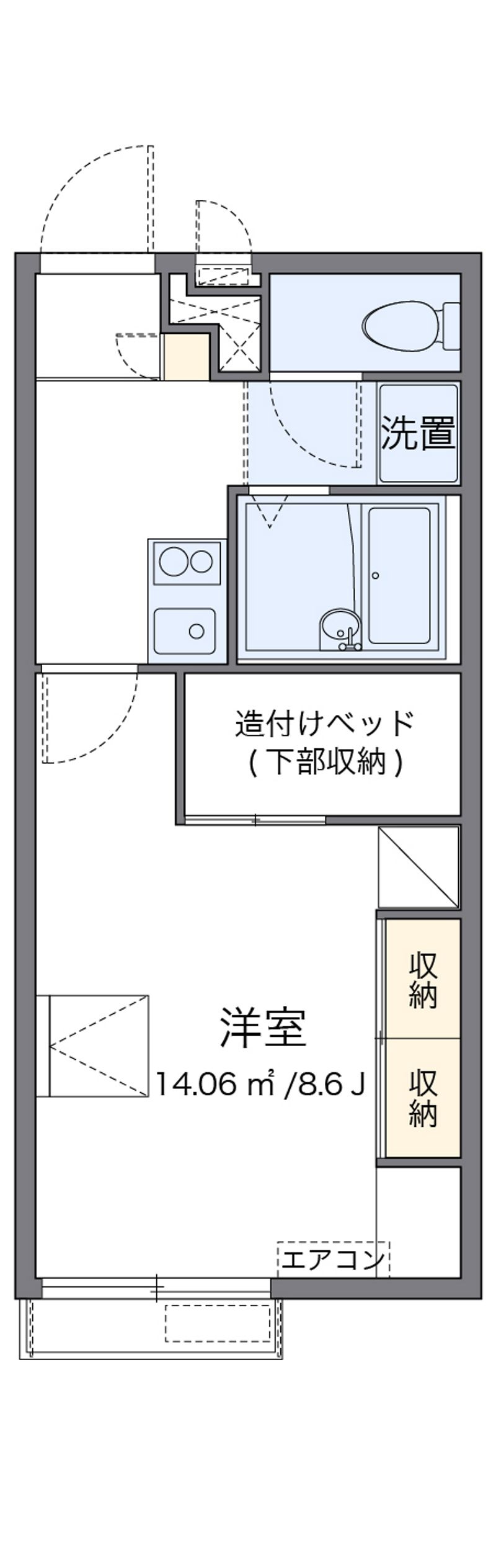 レオパレスアミティエ 間取図