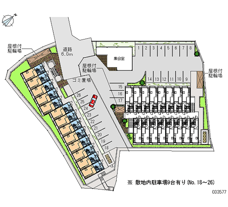 レオパレス寺嶋Ｂ 月極駐車場