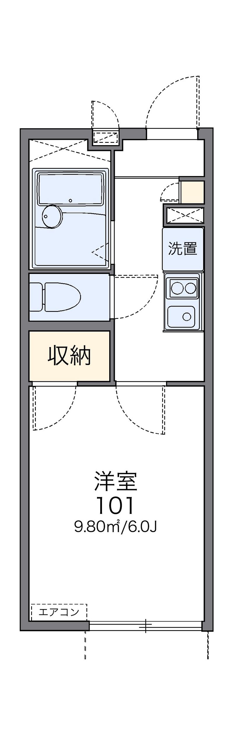 レオパレスカーサアゼリア 間取図