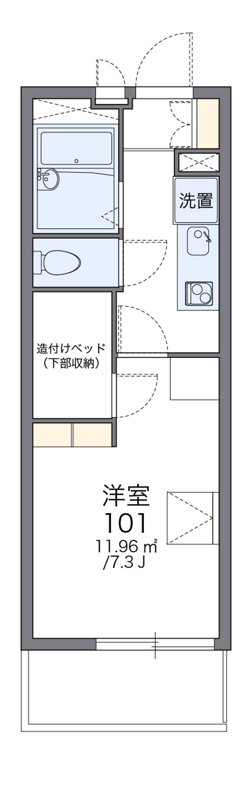 レオパレスサンマルク 間取図