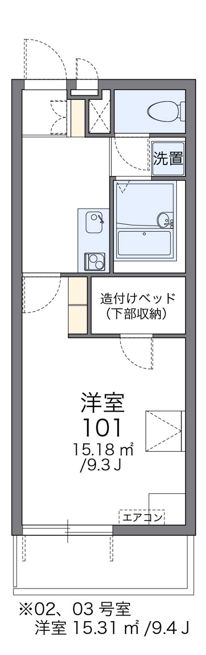 レオパレスエヌリバー 間取図