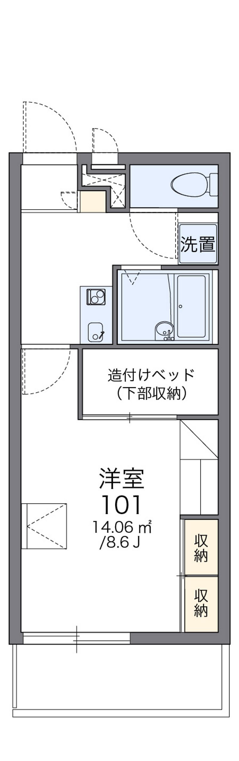 レオパレス明和 間取図
