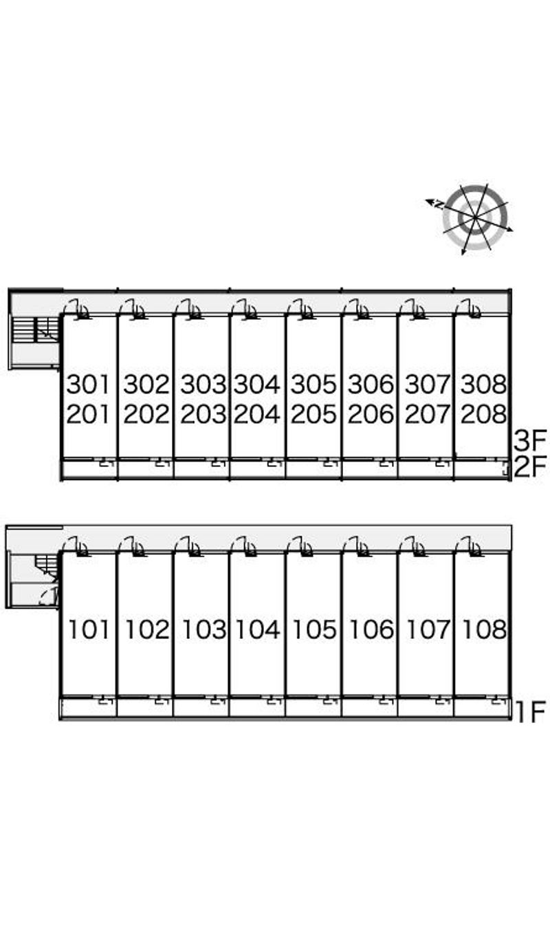 レオパレスサントラップミナミ 間取り配置図