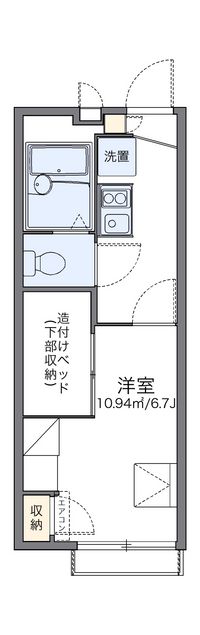 レオパレスパーチェ作新台 間取り図