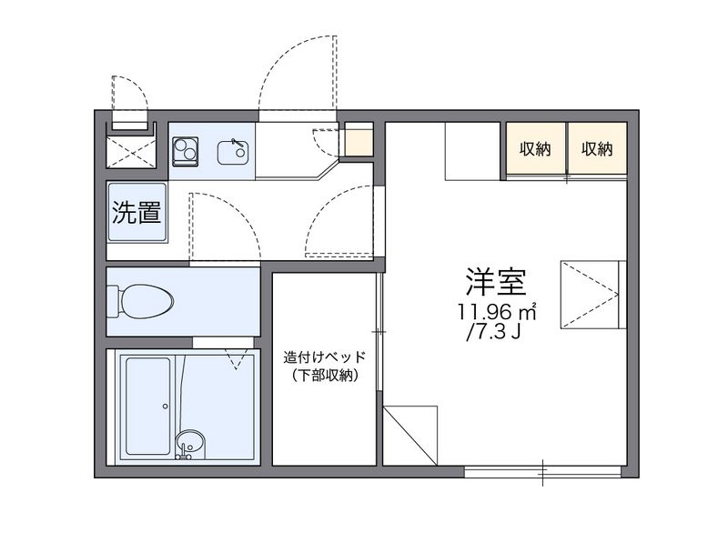 レオパレスＭｕｎｄａｋａ 間取図