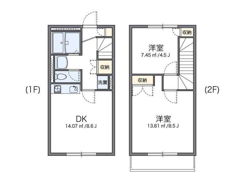 レオパレスピュアベリー 間取図