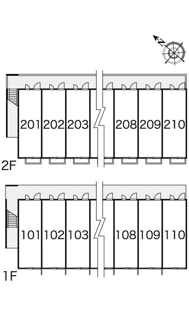 レオパレスミッドアイランド 間取配置図