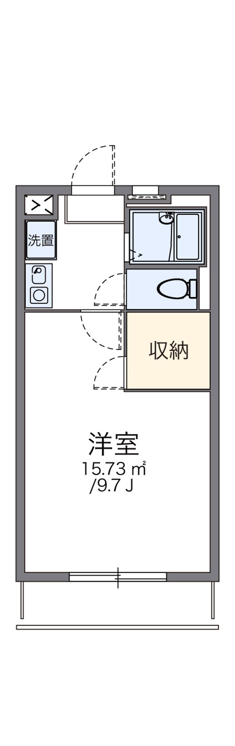 レオパレスアズィールＡ 間取図