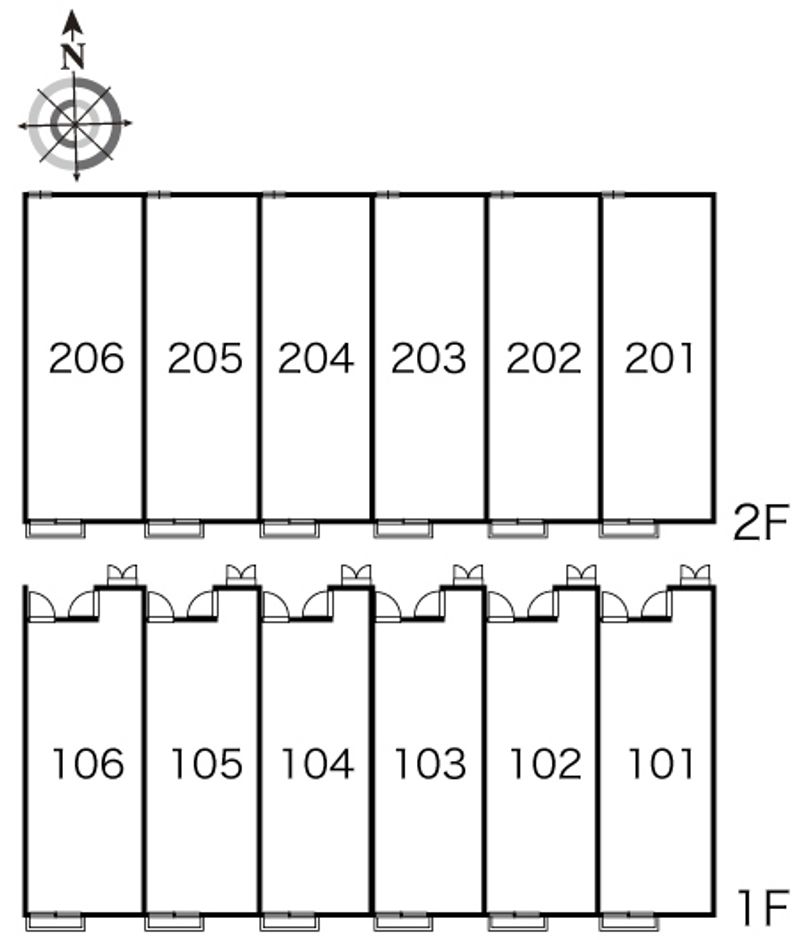 レオパレスサウスウッド 間取配置図