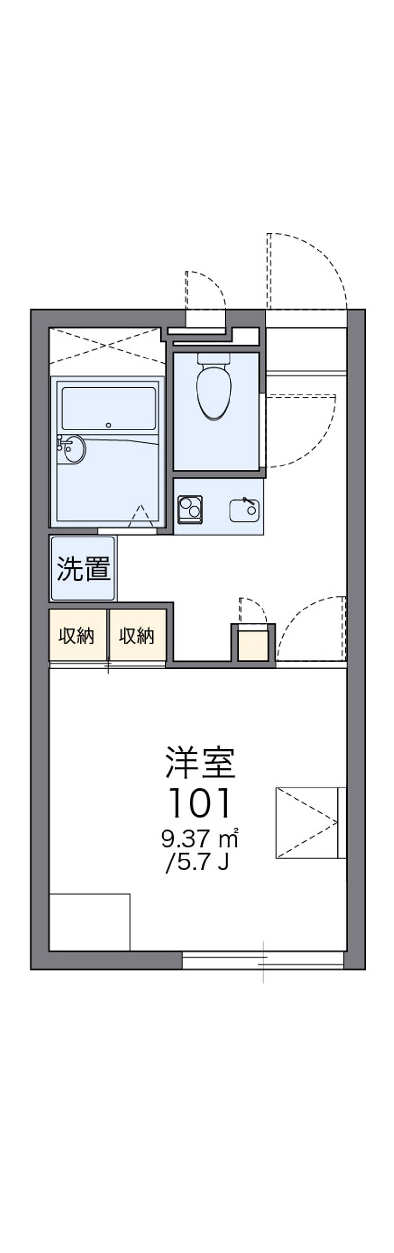 レオパレスアジェル岩倉南 間取図
