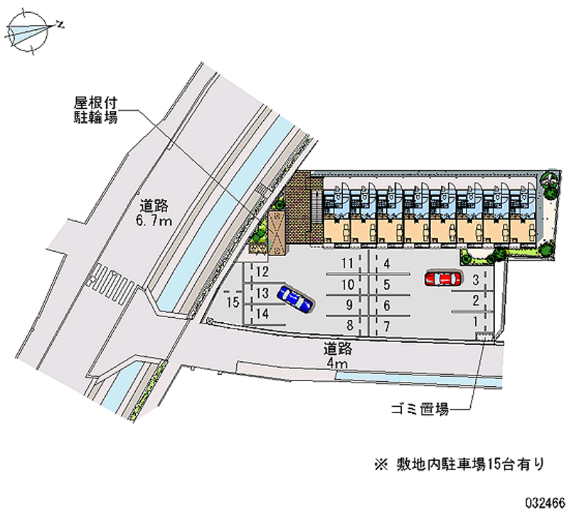 レオパレス元上 月極駐車場