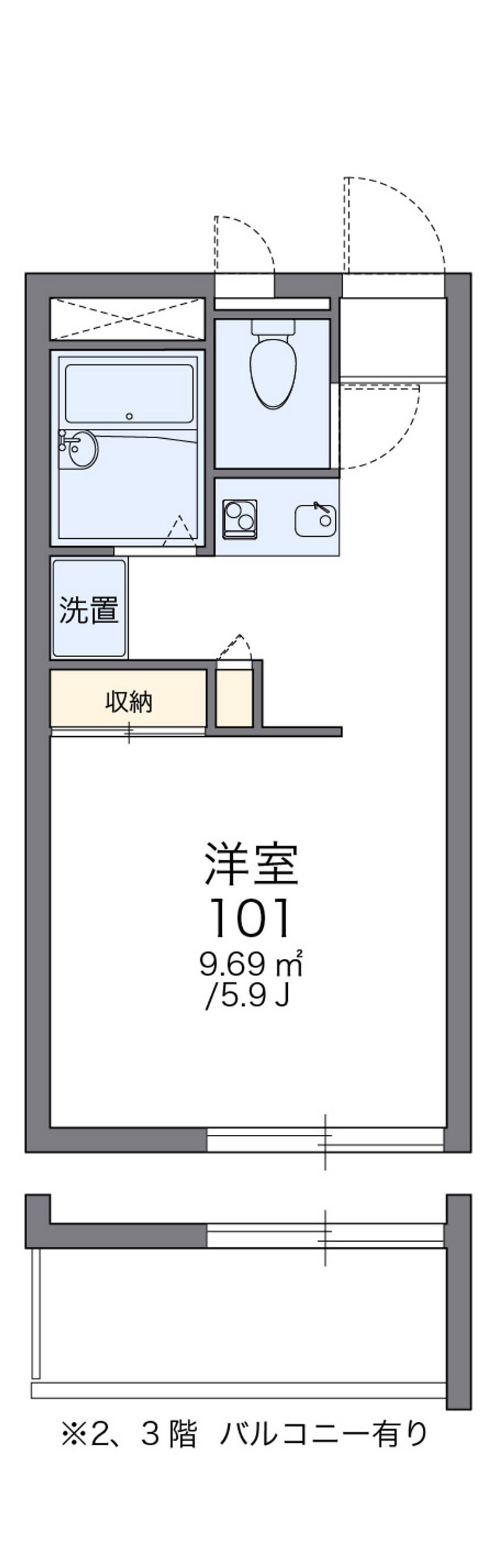 レオパレス清良 間取図