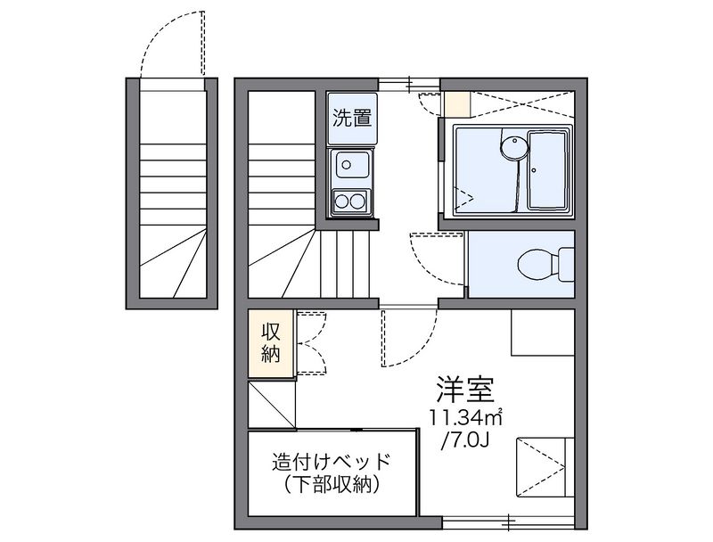 レオパレスハミング熱田 間取図